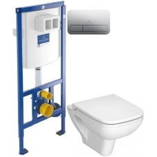 Комплект подвесной унитаз Vitra S20 5507B003-0101 + 77-003-009 + система инсталляции Villeroy & Boch 92246100 + 92249061