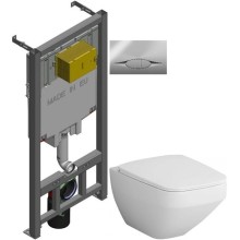 Комплект подвесной унитаз Am.Pm Inspire 2.0 C50A1700SC + система инсталляции Jacob Delafon E29025-NF + E29027-CP