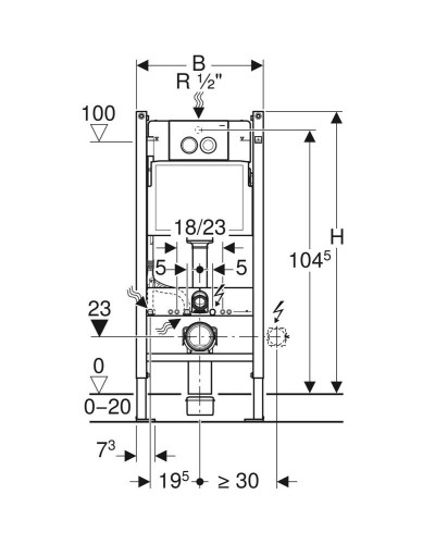 Комплект подвесной унитаз 500.275.01.1 + 500.336.01.1 + система инсталляции 458.121.21.1 Geberit Selnova 458.121.SE.1