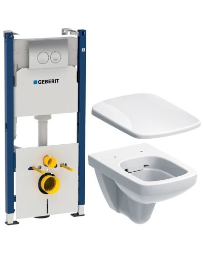 Комплект подвесной унитаз 500.275.01.1 + 500.336.01.1 + система инсталляции 458.121.21.1 Geberit Selnova 458.121.SE.1