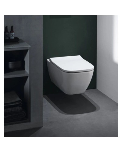 Комплект подвесной унитаз Geberit Smyle Square 500.683.01.1 + система инсталляции Jacob Delafon E5504-NF + E4316-CP