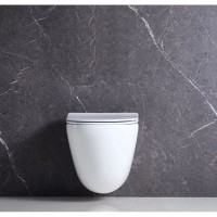 Комплект подвесной унитаз BelBagno Amanda BB051CHR + BB051SC + система инсталляции Jacob Delafon E24156-NF + E20859-7-BMT