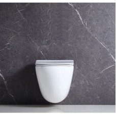 Комплект подвесной унитаз BelBagno Amanda BB051CHR + BB051SC + система инсталляции Jacob Delafon E24156-NF + E20859-7-BMT