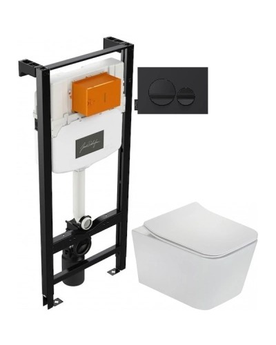 Комплект подвесной унитаз Teka Formentera 11.732.00.00 + система инсталляции Jacob Delafon E24156-NF + E20859-7-BMT