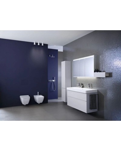 Комплект подвесной унитаз Geberit Smyle Square 500.683.01.1 + система инсталляции Jacob Delafon E24156-NF + E20859-7-BMT