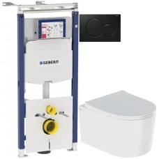 Комплект подвесной унитаз IDDIS Stone STORDSEI25 + система инсталляции Geberit 111.362.00.5 + 115.770.DW.5