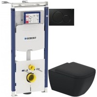Комплект подвесной унитаз Duravit Happy D.2 2222098900 + 0064591300 + система инсталляции Geberit 111.362.00.5 + 115.770.DW.5
