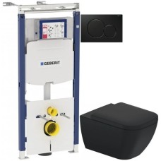 Комплект подвесной унитаз Duravit Happy D.2 2222098900 + 0064591300 + система инсталляции Geberit 111.362.00.5 + 115.770.DW.5