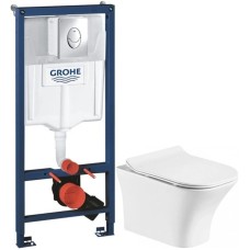 Комплект подвесной унитаз Orange C02-100W + система инсталляции Grohe 38721001
