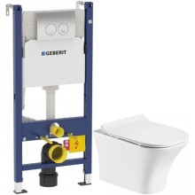 Комплект подвесной унитаз Orange C02-100W + система инсталляции Geberit 458.124.21.1