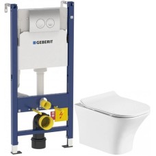 Комплект подвесной унитаз Orange C02-100W + система инсталляции Geberit 458.124.21.1