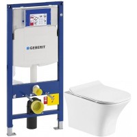 Комплект подвесной унитаз Orange C02-100W + система инсталляции Geberit 111.300.00.5