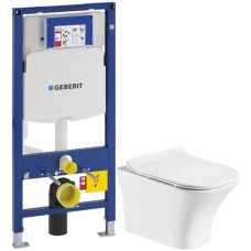 Комплект подвесной унитаз Orange C02-100W + система инсталляции Geberit 111.300.00.5