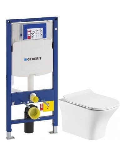 Комплект подвесной унитаз Orange C02-100W + система инсталляции Geberit 111.300.00.5