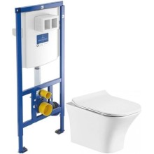 Комплект подвесной унитаз Orange C02-100W + система инсталляции Villeroy & Boch 92246100