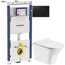 Комплект подвесной унитаз Orange C02-100W + система инсталляции Geberit 111.362.00.5 + 115.770.DW.5