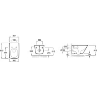 Комплект подвесной унитаз Jacob Delafon Escale E1306-00 + система инсталляции Geberit 111.362.00.5 + 115.882.DW.1