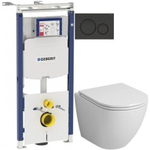 Комплект подвесной унитаз Grossman GR-4455S + система инсталляции Geberit 111.362.00.5 + 115.882.DW.1