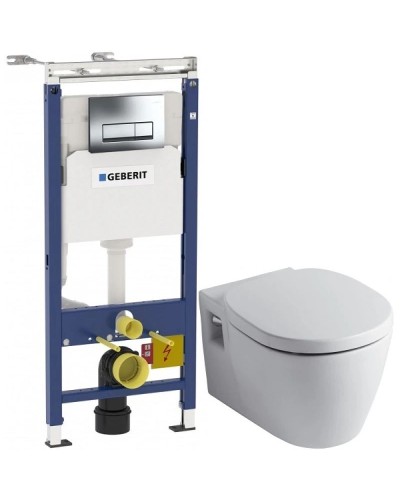 Комплект Ideal Standard Connect E803501 + E712701 + система инсталляции Geberit 458.125.21.1