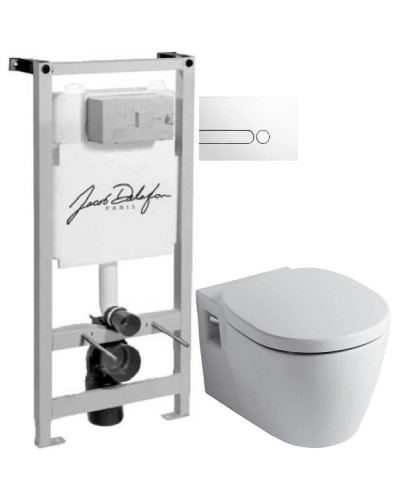 Комплект Ideal Standard Connect E803501 + E712701 + система инсталляции Jacob Delafon E5504-NF + E4326-00
