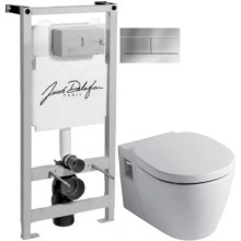 Комплект Ideal Standard Connect E803501 + E712701 + система инсталляции Jacob Delafon E5504-NF + E4316-CP