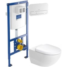 Комплект подвесной унитаз Duravit Architec 45720900A1 + система инсталляции Villeroy & Boch 92246100 + 92249068