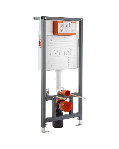 Комплект унитаза с инсталляцией Vitra S20 9004B003-7202 с сиденьем Микролифт и кнопкой смыва Хром