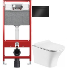 Комплект подвесной унитаз Orange C02-100W + система инсталляции Tece 9300302 + 9240407