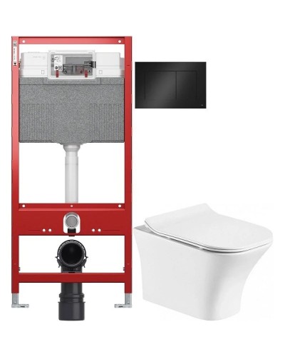 Комплект подвесной унитаз Orange C02-100W + система инсталляции Tece 9300302 + 9240407
