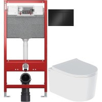 Комплект подвесной унитаз IDDIS Stone STORDSEI25 + система инсталляции Tece 9300302 + 9240407