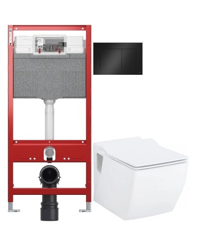 Комплект подвесной унитаз Creavit Trend TP324-11CB00E-0000 + KC2303.01.0000E + система инсталляции Tece 9300302 + 9240407