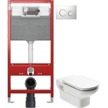 Комплект подвесной унитаз Roca Dama Senso 346517000 + ZRU9302820 + система инсталляции Tece 9300302 + 9240921