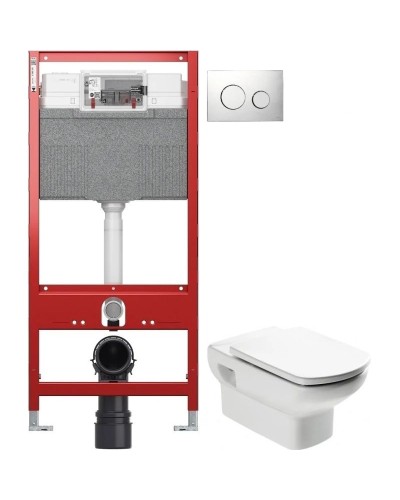 Комплект подвесной унитаз Roca Dama Senso 346517000 + ZRU9302820 + система инсталляции Tece 9300302 + 9240921