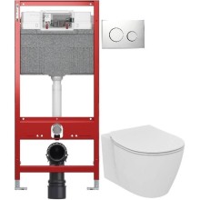 Комплект подвесной унитаз Ideal Standard Connect E771801 + E772401 + система инсталляции TECE 9300302 + 9240921