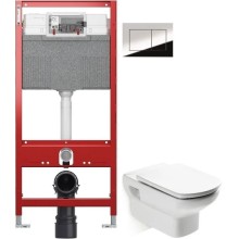 Комплект подвесной унитаз Roca Dama Senso 346517000 + ZRU9302820 + система инсталляции TECE 9300302 + 9240401