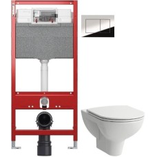 Комплект подвесной унитаз Laufen Pro 8.2095.0.000.000.1 + 8.9896.6.000.000.1 + система инсталляции TECE 9300302 + 9240401