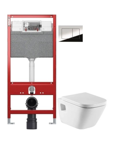Комплект подвесной унитаз Roca The Gap 346477000 + 801472004 + система инсталляции TECE 9300302 + 9240401