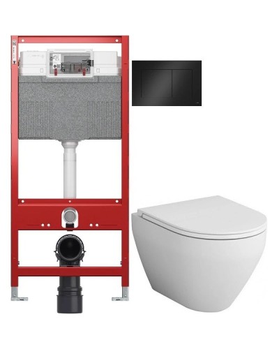 Комплект подвесной унитаз Am.Pm Spirit 2.0 C701700WH + C707857WH + система инсталляции Tece 9300302 + 9240407