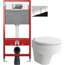 Комплект подвесной унитаз Laufen Val 8.2028.1.000.000.1 + 8.9428.1.000.000.1 + система инсталляции Tece 9300302 + 9240401