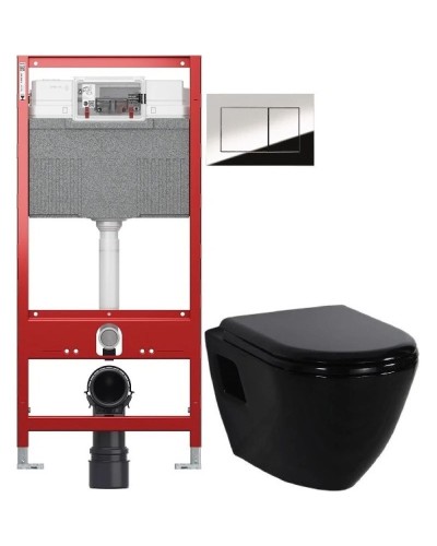 Комплект подвесной унитаз Creavit Terra TP325-11SI00E-0000 + KC0103.03.1300E + система инсталляции Tece 9300302 + 9240401