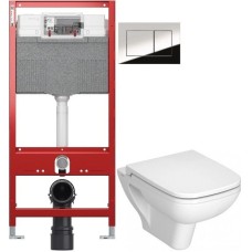 Комплект подвесной унитаз Vitra S20 5507B003-0101 + 77-003-009 + система инсталляции Tece 9300302 + 9240401