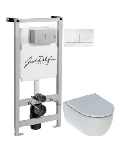 Комплект подвесной унитаз Geberit iCon 500.784.01.1 + система инсталляции Jacob Delafon E5504-NF + E4316-00