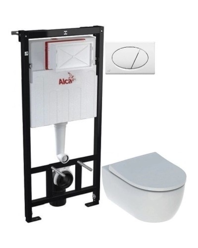 Комплект подвесной унитаз Geberit iCon 500.784.01.1 + система инсталляции AlcaPlast AM101/11203:1RUSSETM70