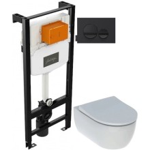 Комплект подвесной унитаз Geberit iCon  500.784.01.1 + система инсталляции Jacob Delafon E24156-NF + E20859-7-BMT