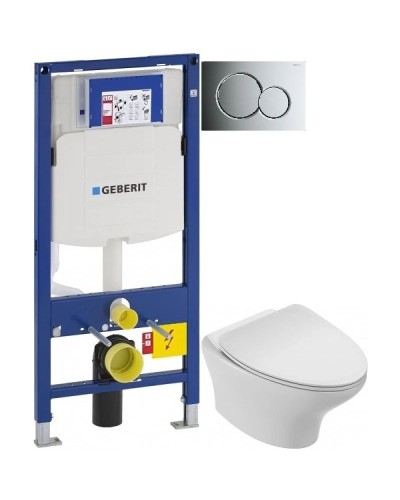 Комплект подвесной унитаз Jacob Delafon Nouvelle Vague EDJ102-00 + E20069-00 + система инсталляции Geberit 111.300.00.5 + 115.770.21.5 + 111.815.00.1