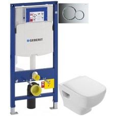 Комплект подвесной унитаз Jacob Delafon Struktura EDF102-00 + E4272-00 + система инсталляции Geberit 111.300.00.5 + 115.770.21.5 + 111.815.00.1