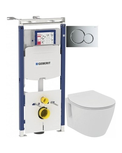 Комплект подвесной унитаз Ideal Standard Connect Space E804601 + E772401 + система инсталляции Geberit 111.362.00.5 + 115.770.21.5