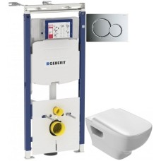 Комплект подвесной унитаз Jacob Delafon Struktura EDE102-00 + E70024-00 + система инсталляции Geberit 111.362.00.5 + 115.770.21.5