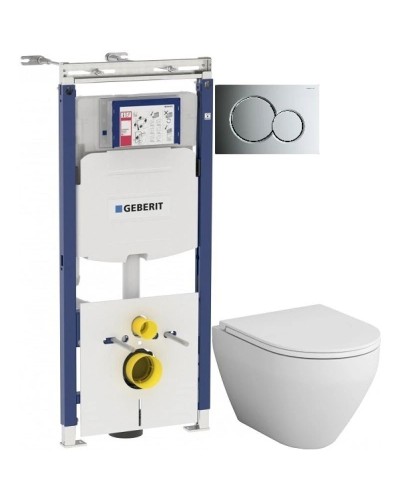 Комплект подвесной унитаз Am.Pm Spirit 2.0 C701700WH + C707857WH + система инсталляции Geberit 111.362.00.5 + 115.770.21.5
