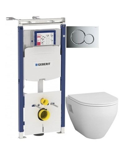 Комплект подвесной унитаз Am.Pm Spirit 2.0 C701738WH + C707857WH + система инсталляции Geberit 111.362.00.5 + 115.770.21.5